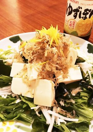 カリカリジャコの豆腐サラダ-レシピのメイン写真