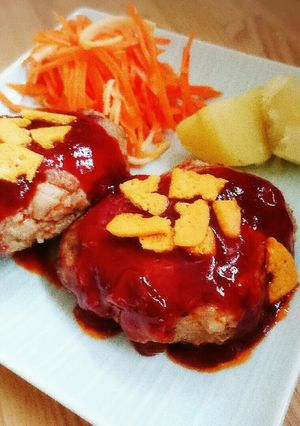 チーザで！カリッとチーズハンバーグ✩-レシピのメイン写真