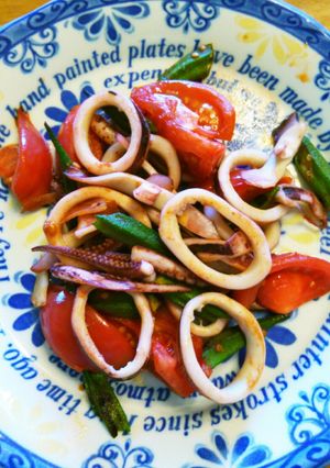 いかと夏野菜のあっさり炒め-レシピのメイン写真