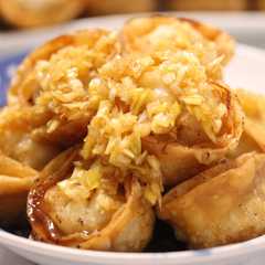 A picture of 【揚げ餃子 香味ソースかけ】@メモ用.