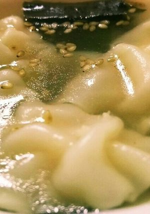 残った餃子の皮で海老ワンタンスープ-レシピのメイン写真