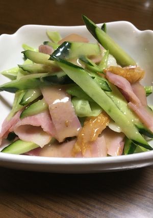 簡単！ベーコン、きゅうり、ちくわの和え物-レシピのメイン写真
