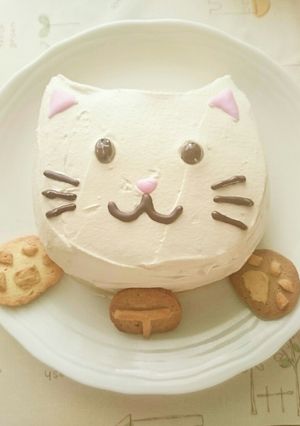 コーヒークリーム 猫ケーキ-レシピのメイン写真