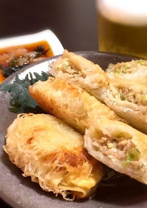 サクッもちっがすごい!餃子ビーフンロール-レシピのメイン写真