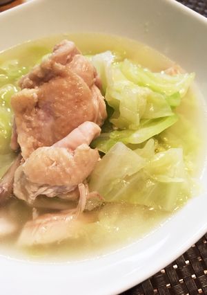 鶏手羽元とキャベツの簡単♩生姜入りスープ-レシピのメイン写真