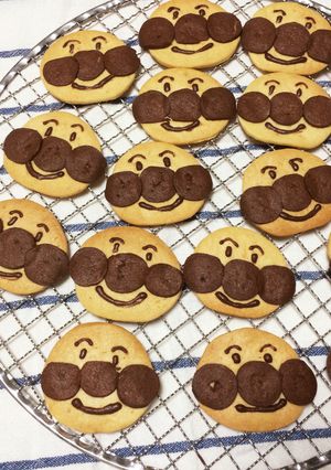 簡単！丸めて切るアンパンマンクッキー-レシピのメイン写真