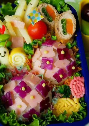 キャラ弁♡紫陽花おにぎり弁当-レシピのメイン写真