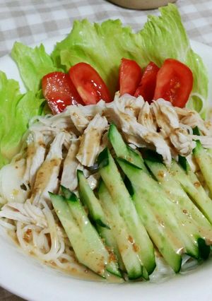 簡単アレンジ☆そうめん棒々鶏-レシピのメイン写真