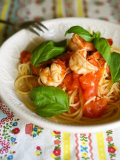 海老とトマトのアジア風パスタ-レシピのメイン写真
