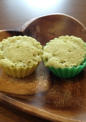 粉末抹茶とはちみつでレンジ蒸しパン♪-レシピのメイン写真