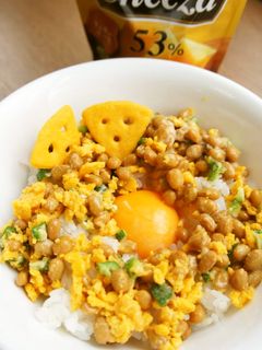 チーザで、かりかり納豆丼-レシピのメイン写真