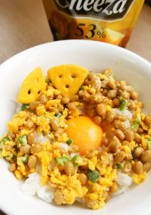 チーザで、かりかり納豆丼-レシピのメイン写真