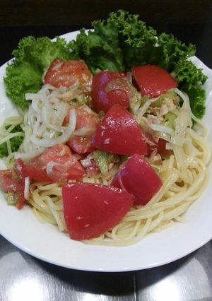 トマトの冷製パスタ-レシピのメイン写真