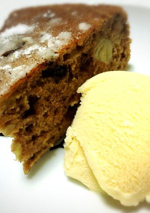 チョコバナナケーキ バニラアイス添え-レシピのメイン写真
