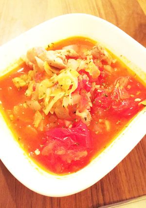 脂肪燃焼スープ 簡単 鶏肉入り 水いらず-レシピのメイン写真