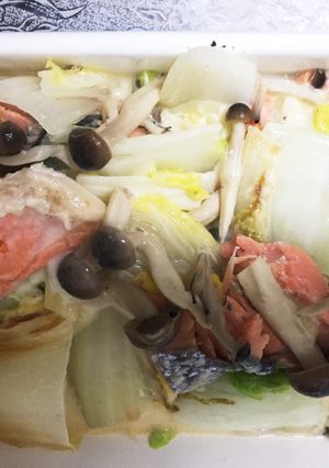 簡単！鮭と白菜のクリーム煮-レシピのメイン写真