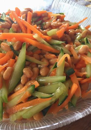 簡単混ぜるだけ！シャキシャキ納豆サラダ☆-レシピのメイン写真