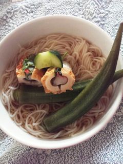 オクラとちくわの冷やし素麺-レシピのメイン写真