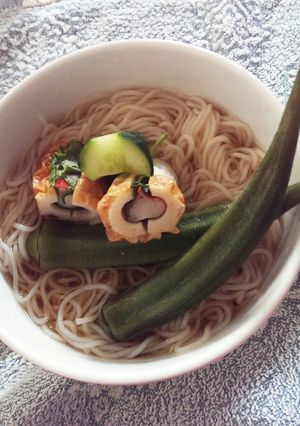 オクラとちくわの冷やし素麺-レシピのメイン写真