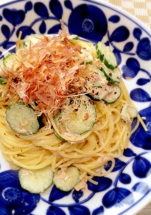 ツナと胡瓜の和風パスタ-レシピのメイン写真