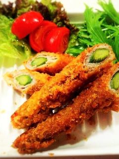旬の甘さ~アスパラガスの豚肉巻きフライ-レシピのメイン写真
