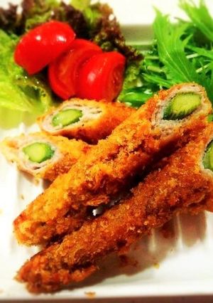 旬の甘さ～アスパラガスの豚肉巻きフライ-レシピのメイン写真