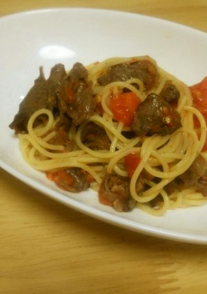 トマトと牛肉のレモン風味パスタ-レシピのメイン写真