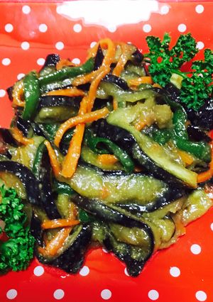 夏野菜♪なすとピーマンの味噌炒め♪-レシピのメイン写真