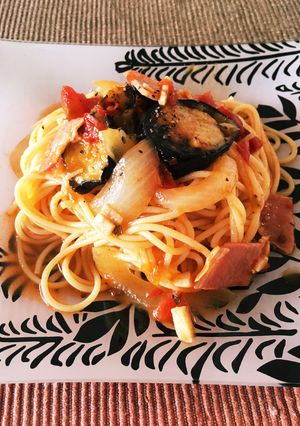 トマトと茄子の冷製パスタ-レシピのメイン写真