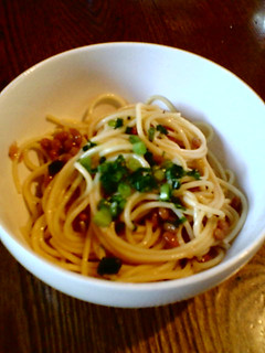 冷たい梅納豆パスタ-レシピのメイン写真