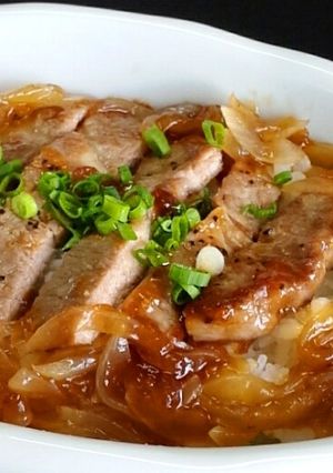 豚テキ丼-レシピのメイン写真
