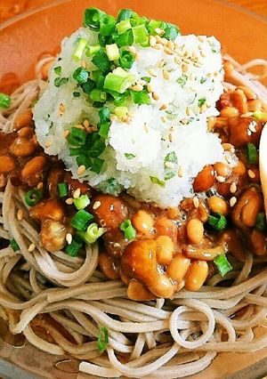 つるりん冷やしなめこ納豆おろし蕎麦-レシピのメイン写真