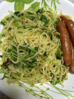 豆苗とネギの塩焼きそば-レシピのメイン写真