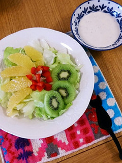 柑橘とレタスのヨーグルトサラダ-レシピのメイン写真