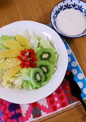 柑橘とレタスのヨーグルトサラダ-レシピのメイン写真