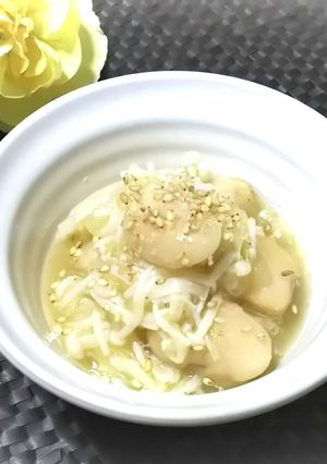 榎茸といんげん豆のりんごのおろし酢和え-レシピのメイン写真