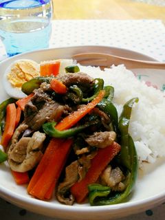 豚肉とピーマンのピリ辛黒酢炒め丼-レシピのメイン写真