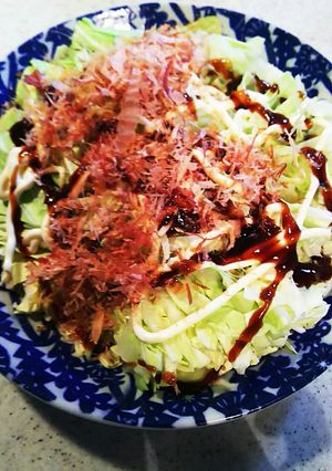 【糖質制限】きゃべつだけのお好み焼き-レシピのメイン写真