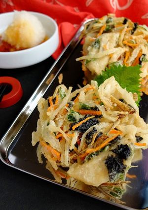 大満足☆餃子のジャンボかき揚げ！-レシピのメイン写真