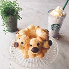 รูปของ ぬいぐるみパンと簡単フラペチーノ♡