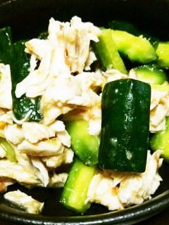 ♪野菜♪胡瓜とササミの梅味噌和え-レシピのメイン写真