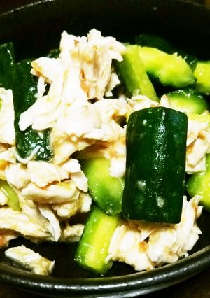 ♪野菜♪胡瓜とササミの梅味噌和え-レシピのメイン写真