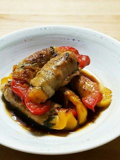 ☆豚肉でのパプリカ巻き☆-レシピのメイン写真