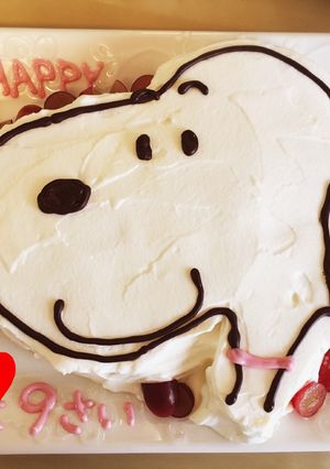 スヌーピーのケーキ♡-レシピのメイン写真