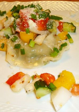 色鮮やか♥️冷製餃子の粒マスタードマリネ-レシピのメイン写真