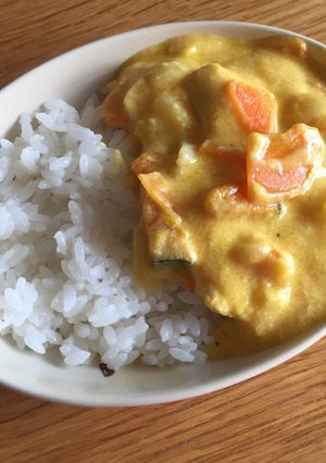 完了期 かぼちゃのクリームシチュー-レシピのメイン写真