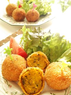 黒胡麻入り☆かぼちゃコロッケ-レシピのメイン写真