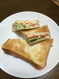 チキンと野菜の焼きサンド-レシピのメイン写真