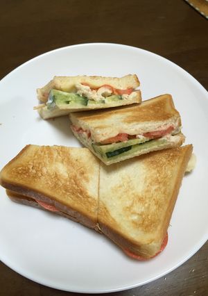 チキンと野菜の焼きサンド-レシピのメイン写真