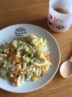 完了期 しらすと野菜の焼うどん-レシピのメイン写真